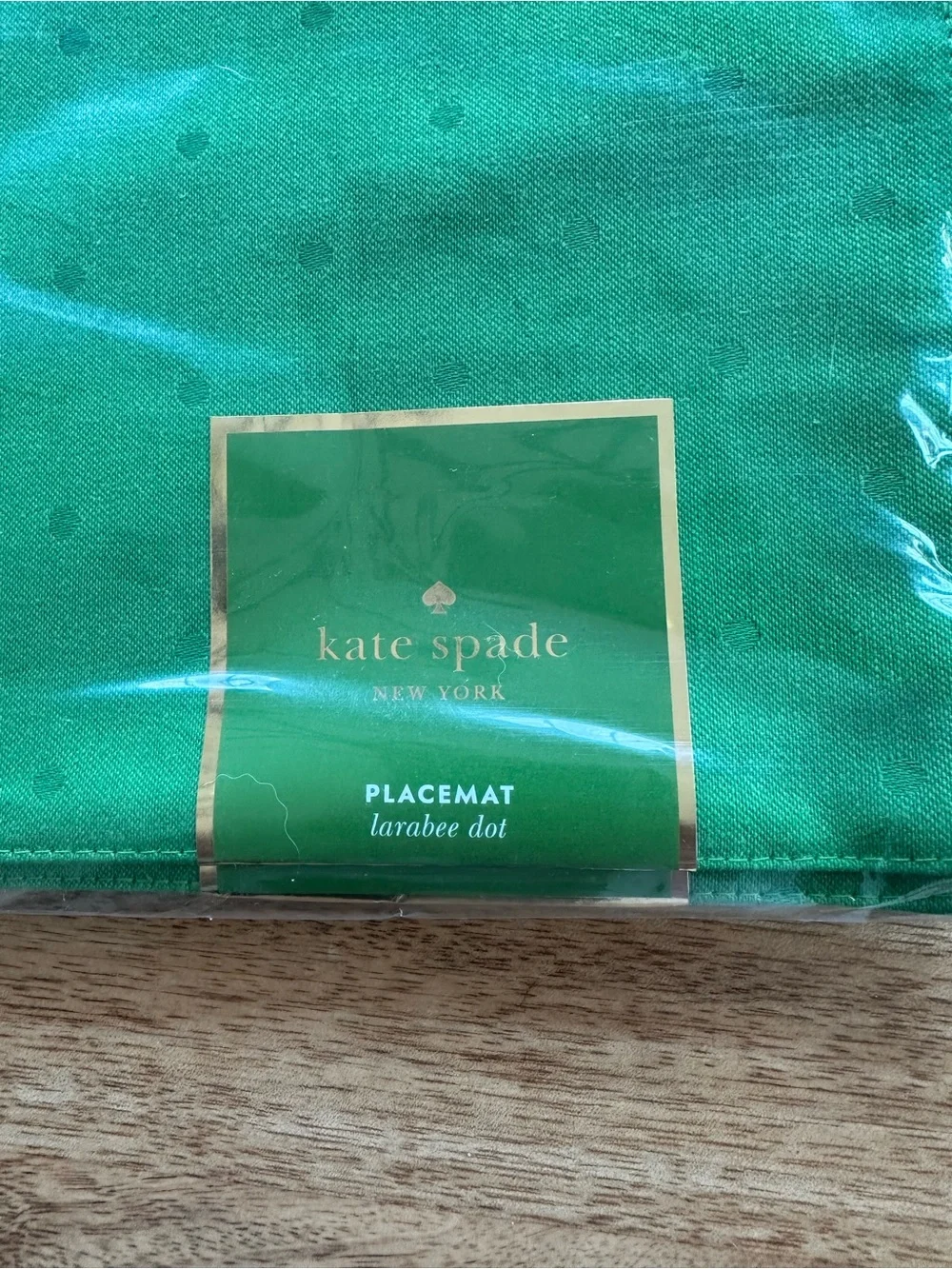 Kate Spade new in package green larabee dot placemats